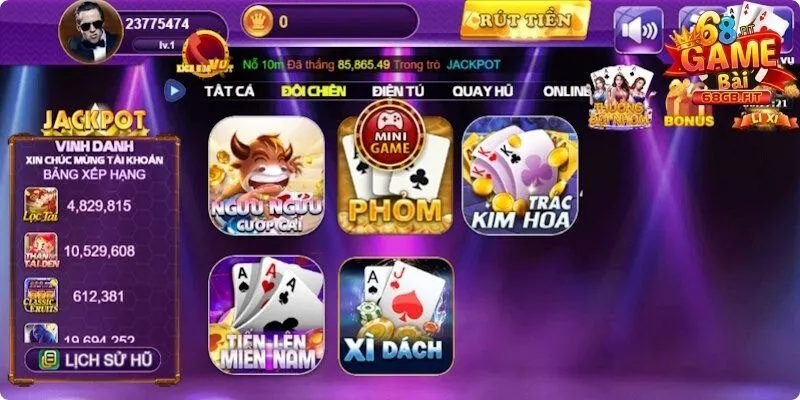 Trang chủ 20 Đối Chiến là địa điểm hội tụ nhiều game bài hay