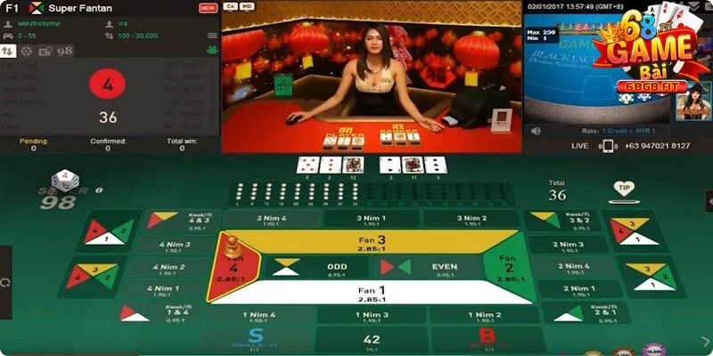 Fantan 68GB - Siêu Phẩm Cá Cược Hút Khách Mê Game Sòng Bài 3 Đa dạng các cửa đặt trong bàn chơi Fantan 68GB